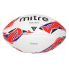 Mitre Rugby Ball | Extra Strong Lining | Full Weight | Hugely Popular, White/Red/Blue, 3 view 3