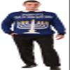 Forum Novelties Adult Menorah Chanukah Sweater, Medium view 1