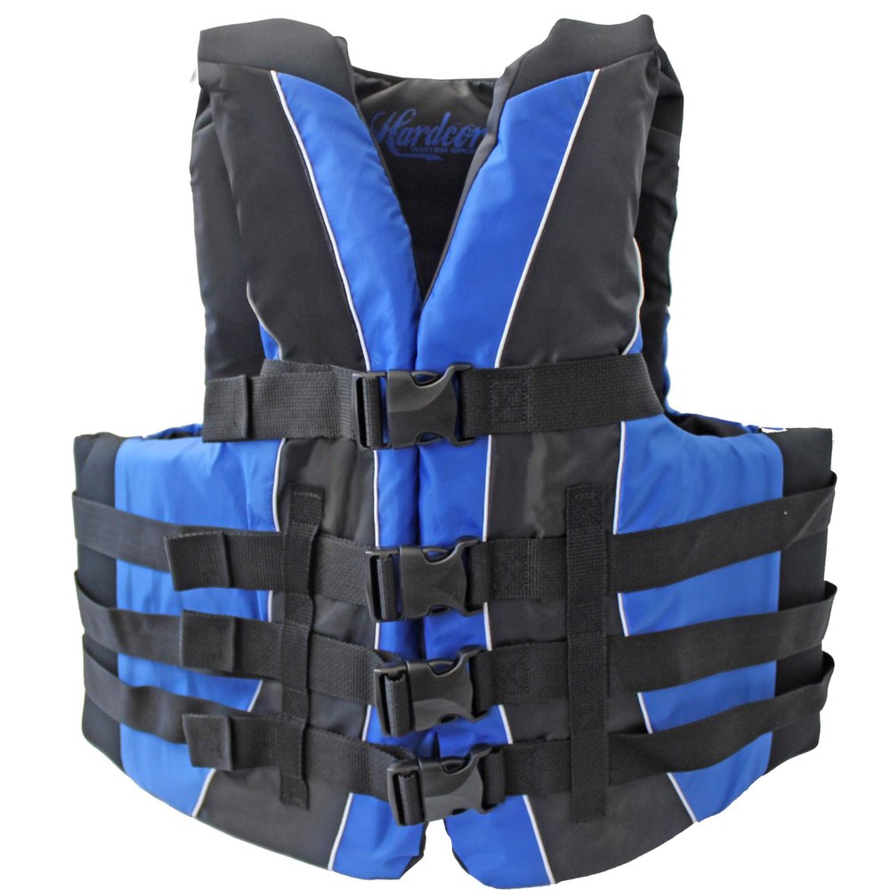 Hardcore Water Sports Premium Neo/Poly Life Jacket | USCG Approved Type III Life Vest for Waterskiing, Boating, Wakeboarding, Canoeing, Tubing