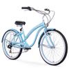Firmstrong Bella Classic Women's Beach Cruiser Bike, 7 Speed Hybrid Bicycle, 26 Inch Wheels, Baby Blue view 1