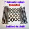 2 Long  Skateboard or Longboard Truck Mount Hardware  Stainless Steel  Fine Thread view 2
