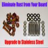 2 Long  Skateboard or Longboard Truck Mount Hardware  Stainless Steel  Fine Thread view 3