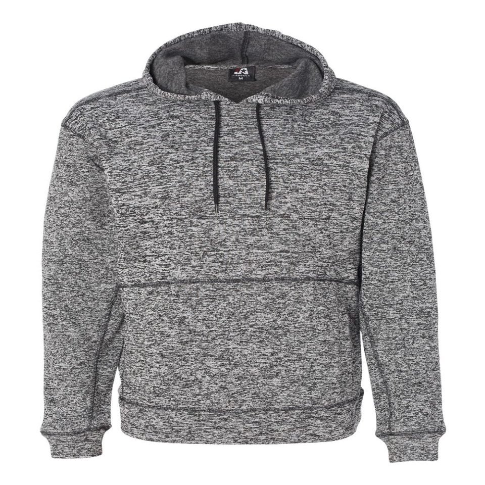 J America Adult Cosmic Poly Fleece Hood S CHARCOAL FLECK