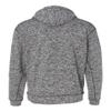 J America Adult Cosmic Poly Fleece Hood S CHARCOAL FLECK view 3