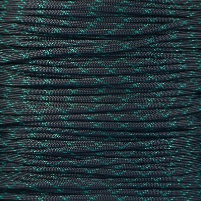 Paracord Planet 25 Foot Hanks of 550 Type III 7 Strand Paracord (Black w/Kelly Green 25 Feet)