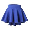 NE PEOPLE Womens Flared Skirt  Stretch Elastic Waist Casual Mini High Low Swing Pleated Skater Skirts Made in USA NEWSK12 Royal Blue S view 1