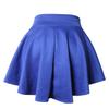 NE PEOPLE Womens Flared Skirt  Stretch Elastic Waist Casual Mini High Low Swing Pleated Skater Skirts Made in USA NEWSK12 Royal Blue S view 2