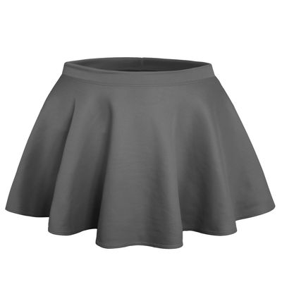 NE PEOPLE Womens Skater Skirt  Stretch Elastic Waist Casual Mini Flared Swing Pleated Skirts Made in USA NEWSK06 Dark Grey M