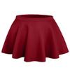 NE PEOPLE Womens Skater Skirt  Stretch Elastic Waist Casual Mini Flared Swing Pleated Skirts Made in USA NEWSK06 Burgundy S view 1