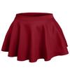 NE PEOPLE Womens Skater Skirt  Stretch Elastic Waist Casual Mini Flared Swing Pleated Skirts Made in USA NEWSK06 Burgundy S view 2