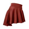 NE PEOPLE Womens Flared Skirt  Stretch Elastic Waist Casual Mini High Low Swing Pleated Skater Skirts Made in USA NEWSK12 Burgundy M view 3