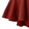 NE PEOPLE Womens Flared Skirt  Stretch Elastic Waist Casual Mini High Low Swing Pleated Skater Skirts Made in USA NEWSK12 Burgundy M view 4