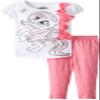 My Little Pony Girls' Toddler Pinky Pie Puff Sleeve Tunic Top and Leggings Set, White, 4T view 1