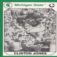Autograph Warehouse 101177 Clinton Jones Football Card Michigan State 1990 Collegiate Collection No. 50