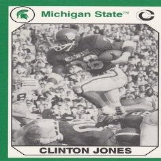 Autograph Warehouse 101177 Clinton Jones Football Card Michigan State 1990 Collegiate Collection No. 50