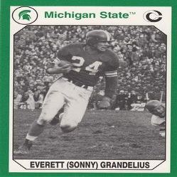 Autograph Warehouse 101183 Everett Sonny Grandelius Football Card Michigan State 1990 Collegiate Collection No. 37