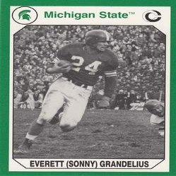 Autograph Warehouse 101183 Everett Sonny Grandelius Football Card Michigan State 1990 Collegiate Collection No. 37