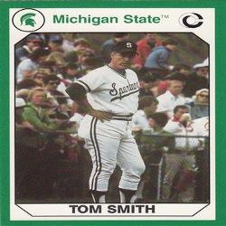 Autograph Warehouse 101321 Tom Smith Baseball Card Michigan State 1990 Collegiate Collection No. 195