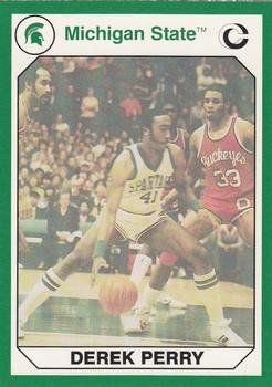 Autograph Warehouse 101264 Derek Perry Basketball Card Michigan State 1990 Collegiate Collection No. 169