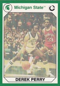 Autograph Warehouse 101264 Derek Perry Basketball Card Michigan State 1990 Collegiate Collection No. 169