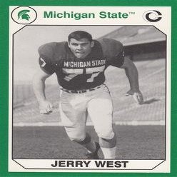 Autograph Warehouse 101345 Jerry West Football Card Michigan State 1990 Collegiate Collection No. 46
