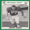 Autograph Warehouse 101345 Jerry West Football Card Michigan State 1990 Collegiate Collection No. 46 view 1