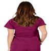Ultra Soft Brand Scrubs - Premium Womens Junior Fit 3 Pocket Mock Wrap Scrub Top, Burgundy 36144-Medium view 2