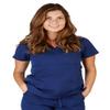 Ultra Soft Brand Scrubs - Premium Womens Junior Fit 3 Pocket Mock Wrap Scrub Top, Navy 36150-XX-Large view 1