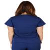 Ultra Soft Brand Scrubs - Premium Womens Junior Fit 3 Pocket Mock Wrap Scrub Top, Navy 36150-XX-Large view 2