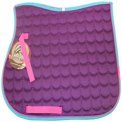 Cottage Craft Went More Quilted Saddle Cloth - Purple, Cob