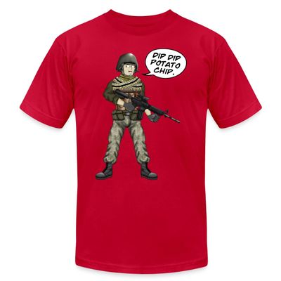 Spreadshirt Battlefield Friends Noob Men's Jersey T-Shirt, S, red