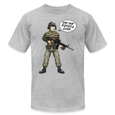Spreadshirt Battlefield Friends Noob Men's Jersey T-Shirt, M, Heather Gray