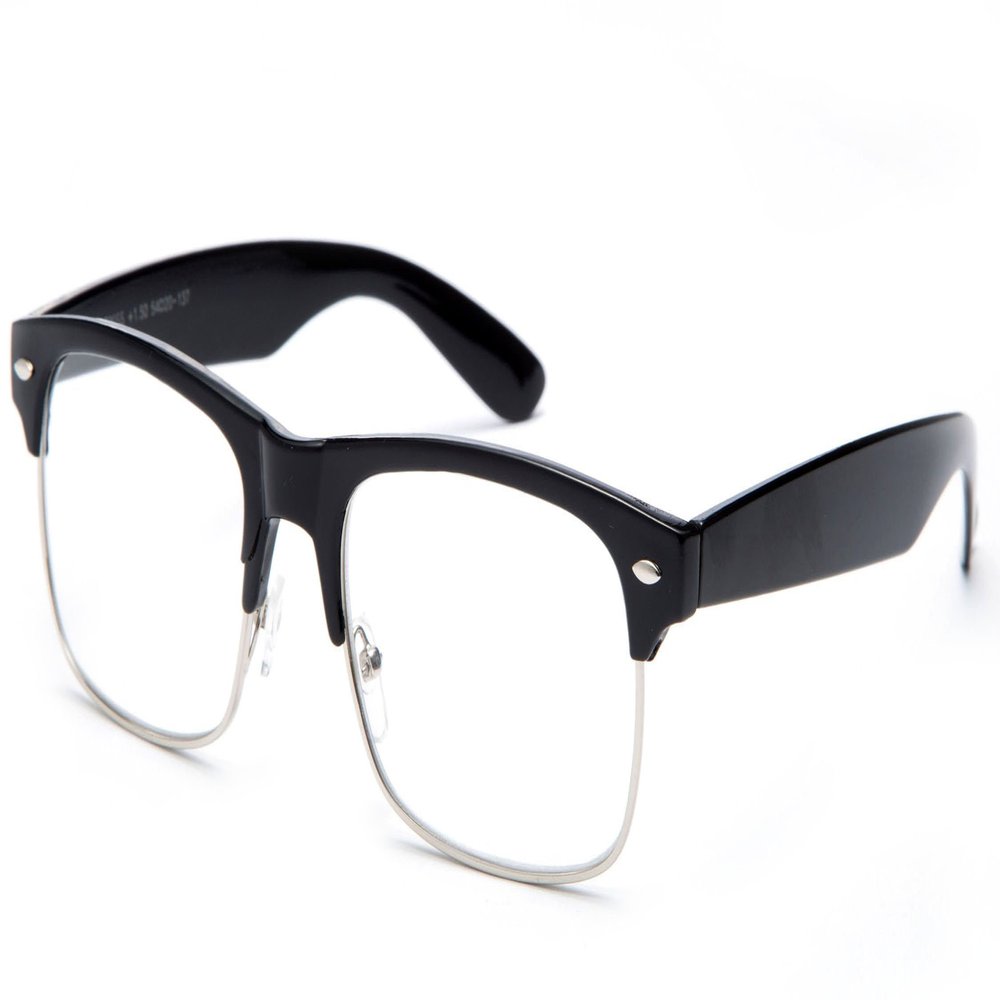 Newbee Fashion - Slim Thick Squared Style Celebrity Fashionista Pattern Temple Reading Glasses by IG