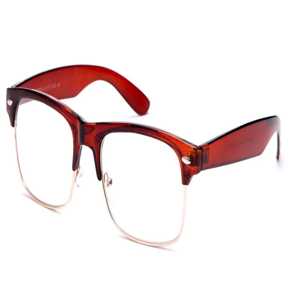 Newbee Fashion - Slim Thick Squared Style Celebrity Fashionista Pattern Temple Reading Glasses by IG