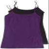 2 Pack Active Basic Women's Basics Cami Tank Top Med Black, Purple view 1
