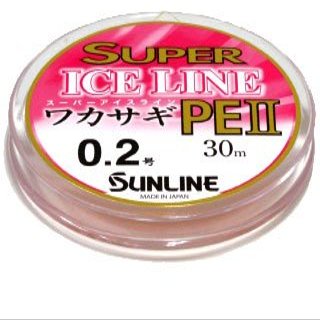 Sunline PE Line Super Ice Wakasagi II 98.4 ft (30 m), No. 0.25