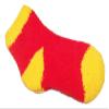 Snugadoo Super Soft Kids Sock ~ Size 9-11 (Red with Yellow Heel-Toe) view 1