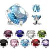 316L Surgical Steel Internally Threaded Prong Set Round Gem Dermal Top Anchor 3mm 14g view 1