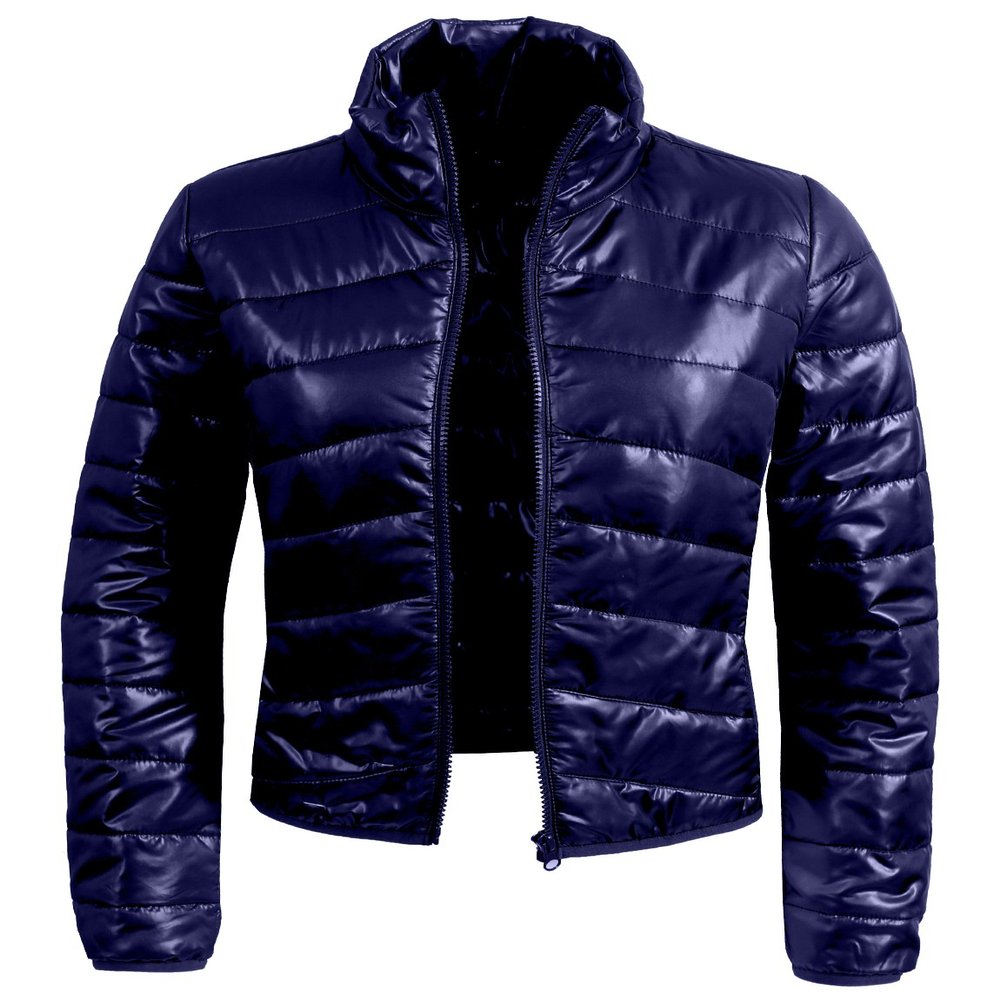 NE PEOPLE Women's Fitted Lightweight Puffer Zip up Jacket -10 Colors NEWJ01-BK-M NEWJ01-BK-L