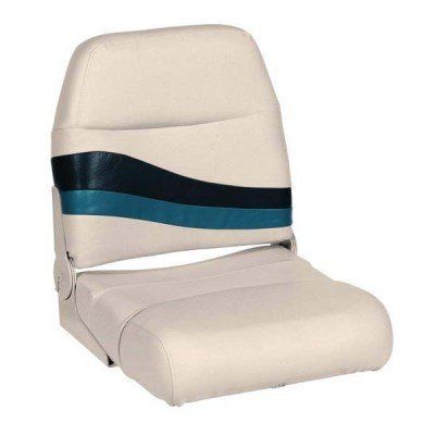 AMRW-BM1147-986 Wise Boat Seats Premier Fishing Seat - Platinum-Navy-Cobalt