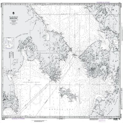 Paradise Cay Publications NGA Chart 96036: Bering Strait; 35 X 51; Traditional Paper
