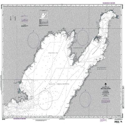 Paradise Cay Publications NGA Chart 96460: Zaliv Shelikhova (Traditional Paper) 34 x 48