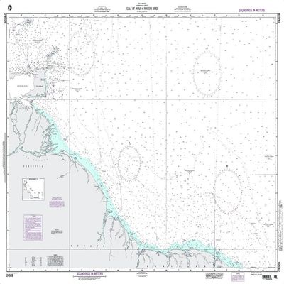 Paradise Cay Publications NGA Chart 24028: Gulf OfPariaTo Maroni River (Traditional Paper) 35 x 52