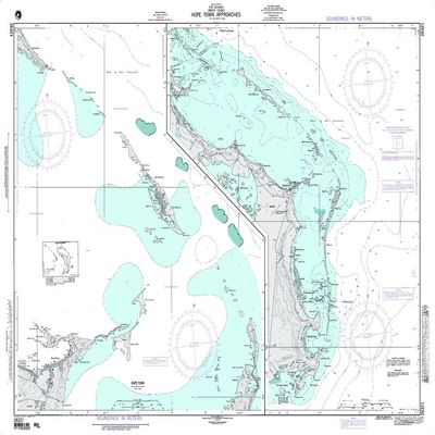 Paradise Cay Publications NGA Chart 26321: Hope Town and Approaches (Traditional Paper) 33.5 x 47.5