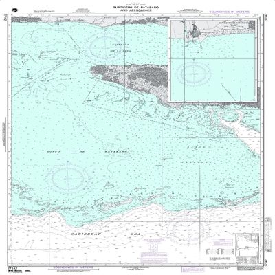 Paradise Cay Publications NGA Chart 27142: Surgidero De Batabano and Approaches; 33 X 47.5; Traditional Paper