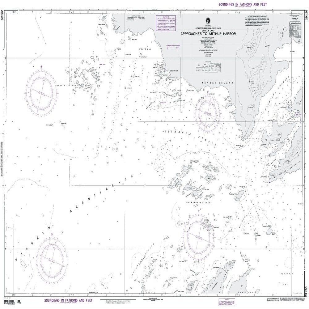 Paradise Cay Publications NGA Chart 29126: Arthur Harborapproaches (Traditional Paper) 36 x 54