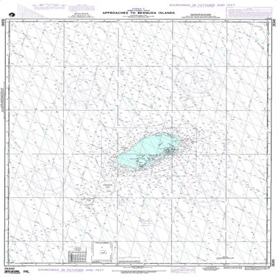 Paradise Cay Publications NGA Chart 26340: Bermuda Islands Approaches to (Waterproof) 31.5 x 46