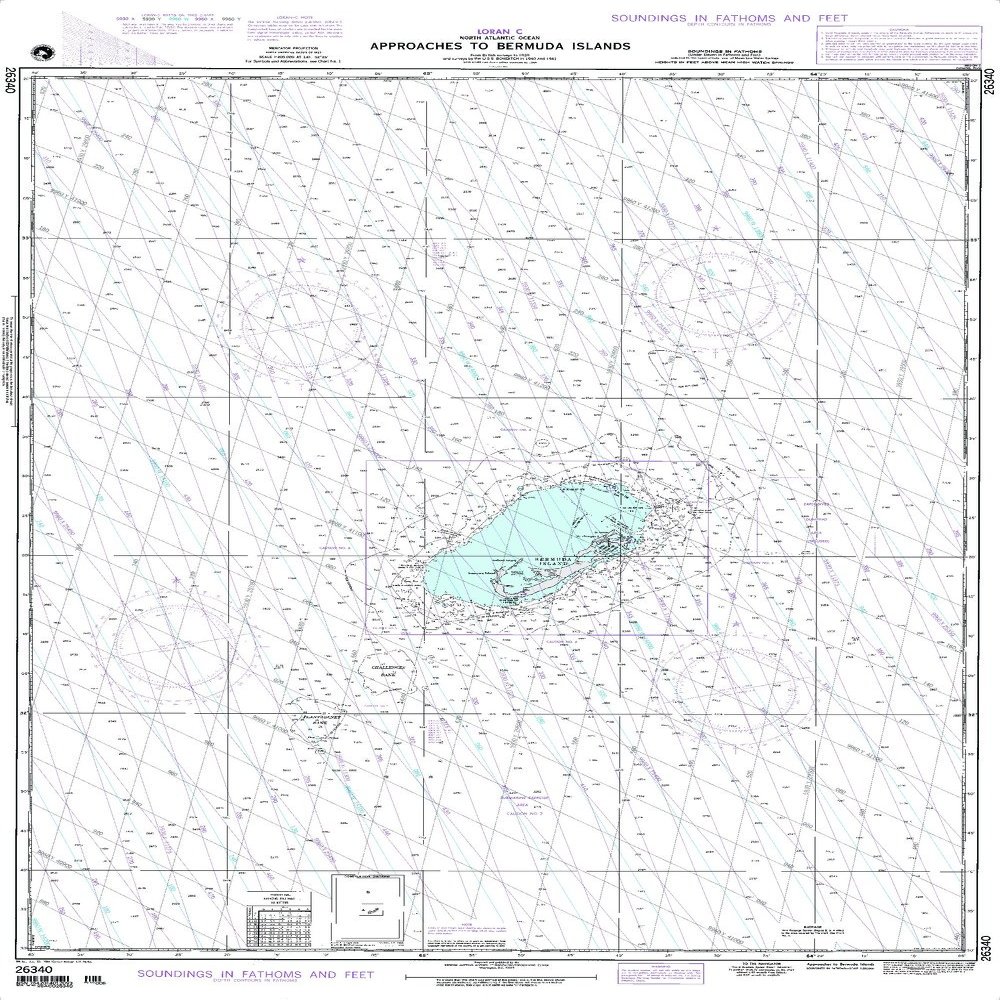 Paradise Cay Publications NGA Chart 26340: Bermuda Islands Approaches to (Waterproof) 31.5 x 46