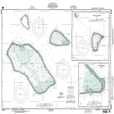 Paradise Cay Publications NGA Chart 81345: Mortlock Islands East Caroline Islands; 30 X 42; Traditional Paper
