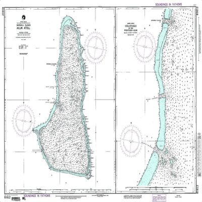 Paradise Cay Publications NGA Chart 81612: Ailuk Atoll Marshall is (Traditional Paper) 29 x 42